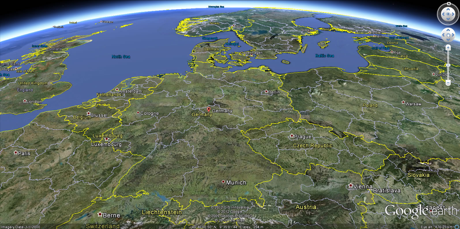 Germany Earth Map
